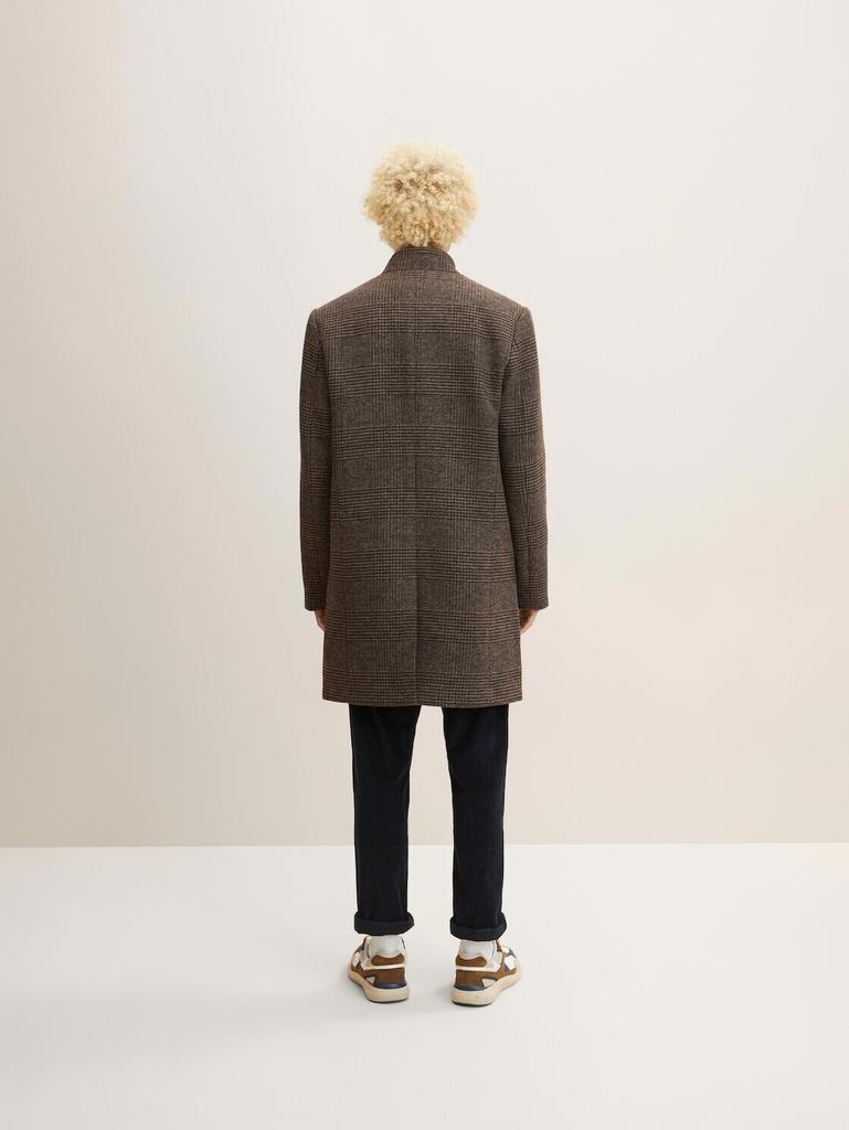 Coat Tom Tailor Denim Wollmantel (1032440) Black-brown Glen Plaid