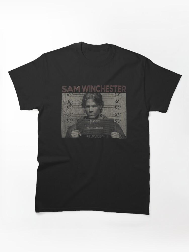 City Hunter Supernatural Sam Winchester Mugshot Portrait Design Classic Unisex T-Shirt