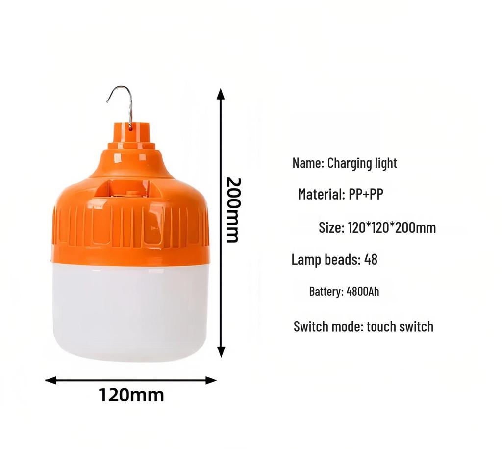 Portable Waterproof Night Market Lamp - Long Battery Life & Emergency Charging