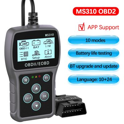 MS310 Fahrzeug-OBD2-Codeleser, funktioniert für Auto-Diagnosescan-Tool, Lesen von Fahrzeuginformationen, OBDII-Scanner, mehrsprachig