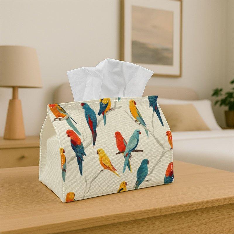 1pc Colorful Parrot Tissue Box Holder & Napkin Dispenser - Multifunctional Decorative Organizer Suitable for Home, Car, Table Decor with Seamless Bird