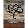 1pc Metal Infinity Heart Wall Art Sculpture Eternal Love Symbol Hollow Geometric Plaque Home Room Decor
