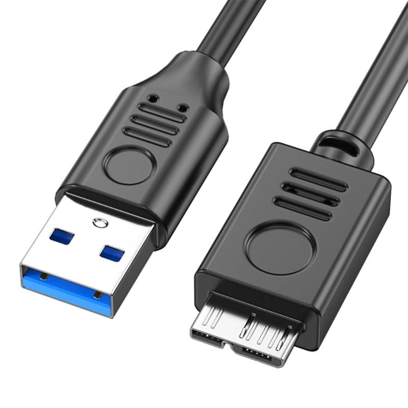 Кабель 5 Гбит/с B к USB 3.0 для жесткого диска, шнур USB 3.0 на B, кабель USB к внешнему жесткому диску, замена зарядного кабеля black
