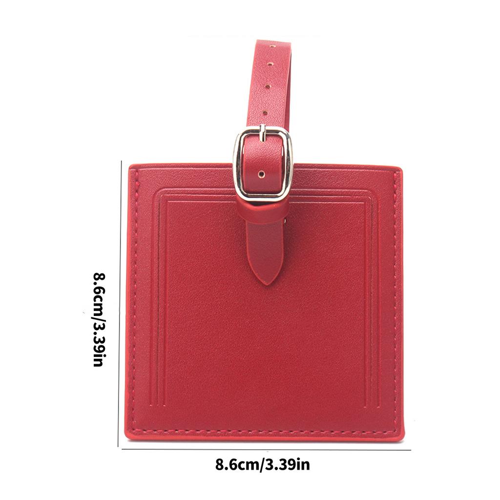 Stylish Square Luggage Identifier PU Wear Resistant and Practical Construction Suitcase Label for Modern Traveler