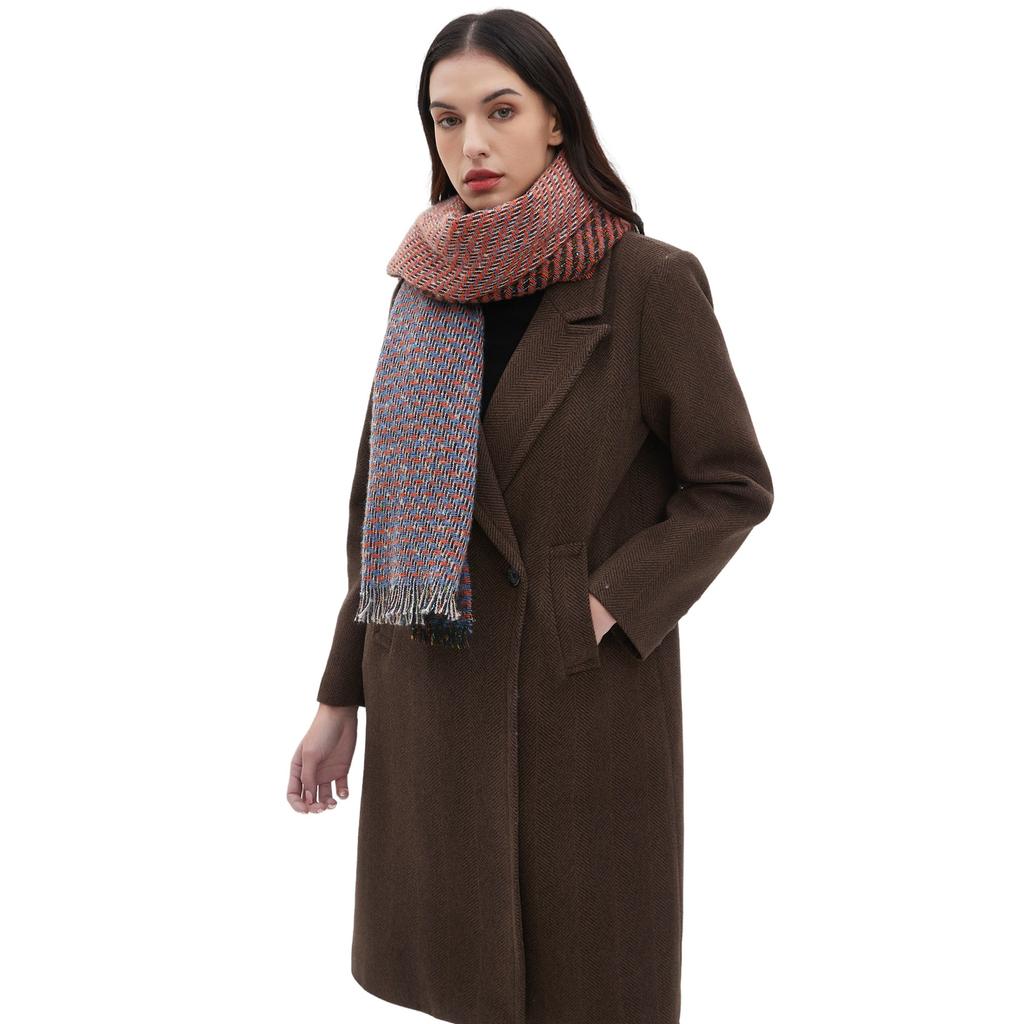 Ladies' New Double-Sided Thickened Versatile European And American Autumn And Winter Scarf, Air Conditioning Shawl