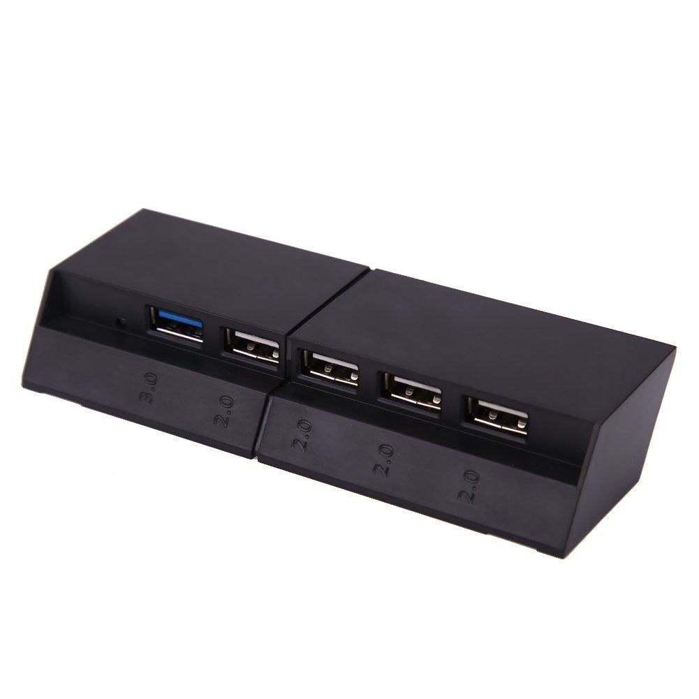 

USB HUB Разветвитель USB 2.0 3.0 Конвертер 2 USB в 5 Переключатель USB Удлинитель для Sony Play Stations 4 PS4 12.2*2.3*4.5cm чёрный