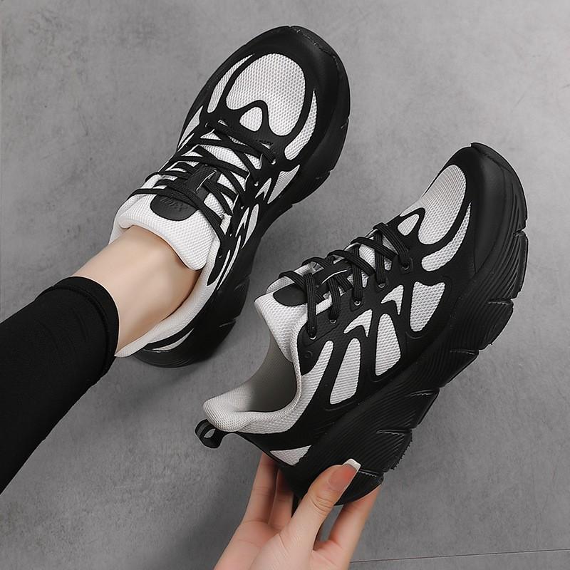 Fashion Women's Orange Sneakers Breathable Mesh Sneakers for Women Shoes Outdoor Thick Sole Sports Shoes Spring Casual Tennis Shoes