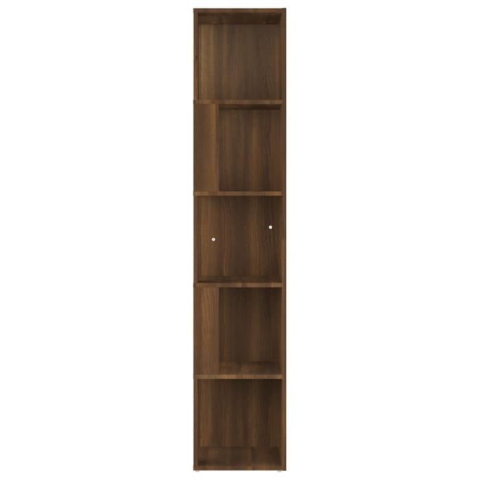 VidaXL Corner Cabinet Brown Oak 33x33x164.5 Cm Engineered Wood 816028