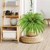 A84X-4X Artificial Ferns For Outdoors & Indoors,Large Faux Ferns Fake Boston Fern Plant For Planter Garden Porch Entrance B