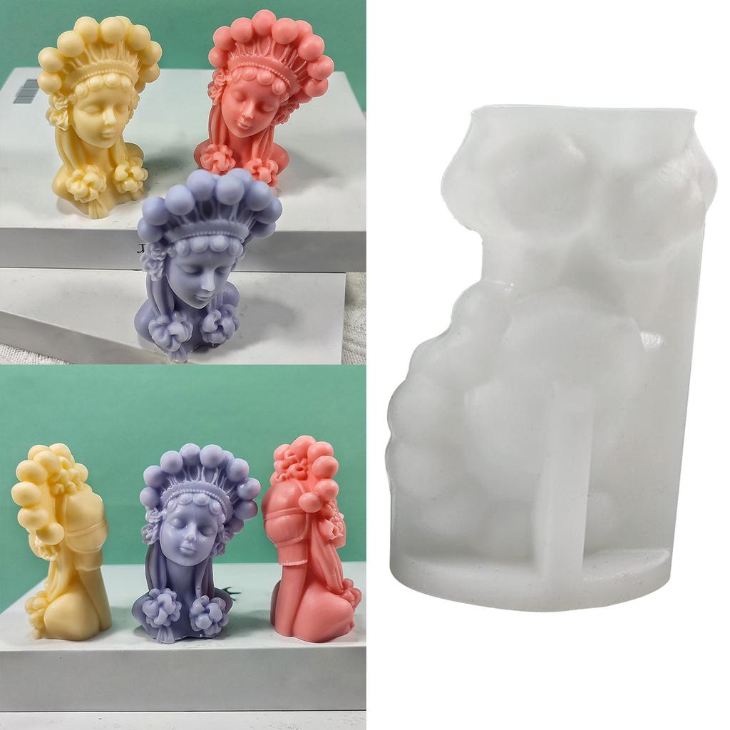 Pretty Girl Decor Candle Silicone Mold Epoxy Resin DIY Decoration Making Soap
