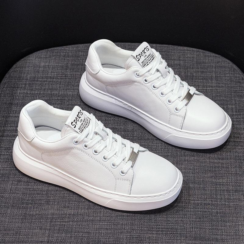 

Кожаная обувь на толстой подошве, белая, повседневная, на мягкой подошве 40 белый