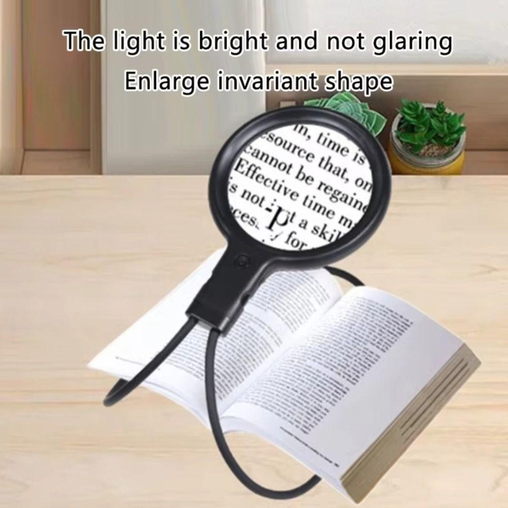 36 LED Förstoringsglas för Läsning USB-C Ström Fullsidigt Förstoringsglas för Bok Reparation Sömnad