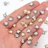 5-10pcs Stainless Steel Heart Star Charms Gold Silver Color Zircon Pendants for DIY Necklace Bracelet Jewelry Making Accessories