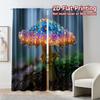 Thermal Flat Printing Curtains Without Rod Mystic Mushroom Popular Pattern Yarn Insulation Curtain Set Of 2 Made Polyester Washable