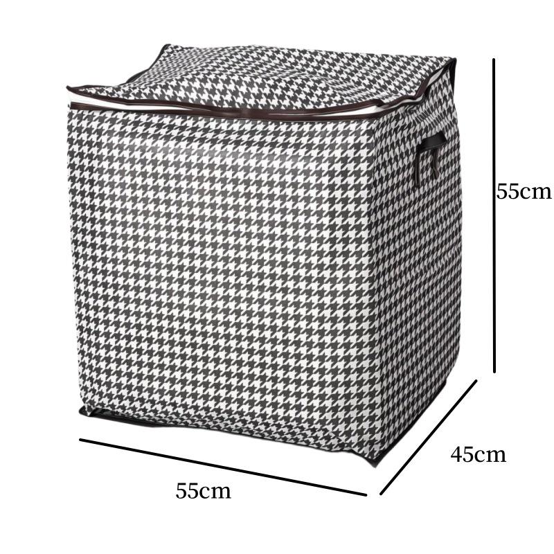 Duża torba do przechowywania ubrań z włókniny w wzór pepitki