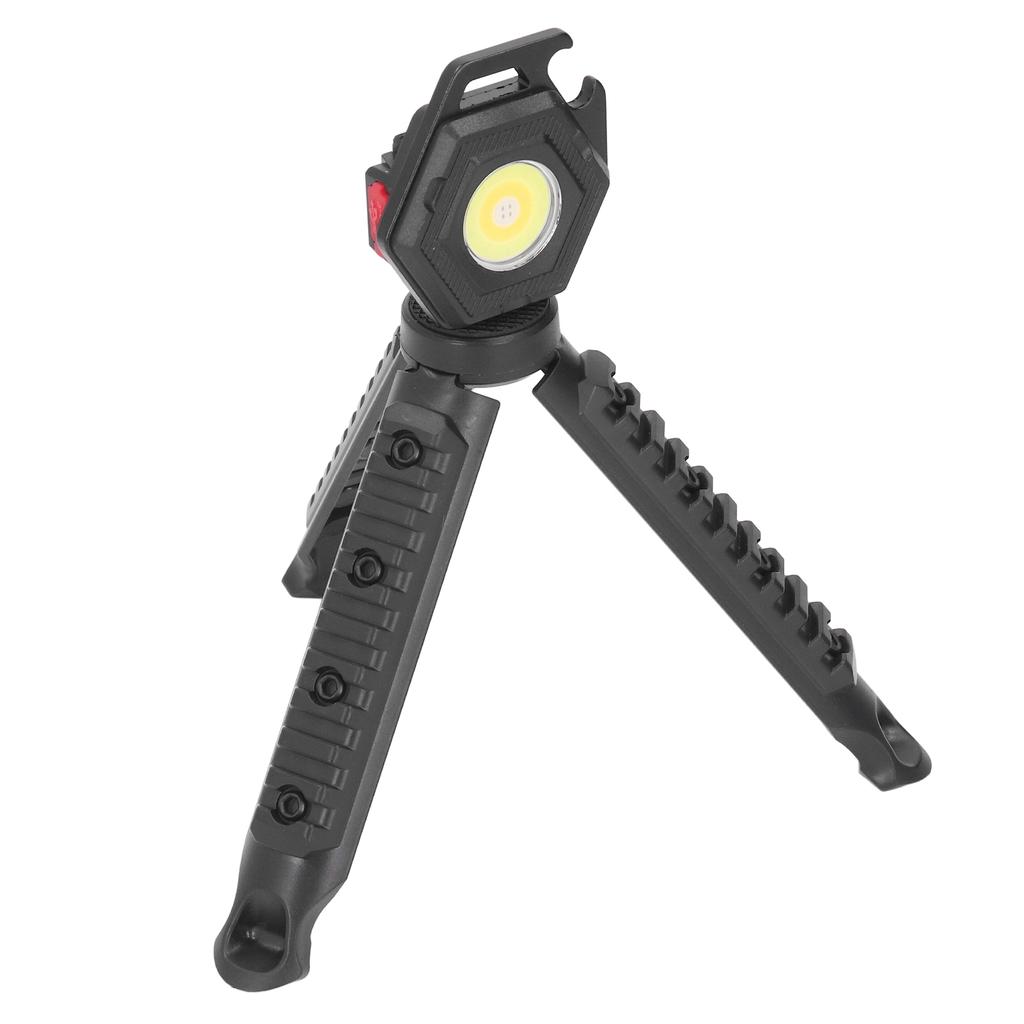 COB Small Flashlight Rechargeable 4 Gears 500lm Keychain Light with Folding Bracket for Fishing