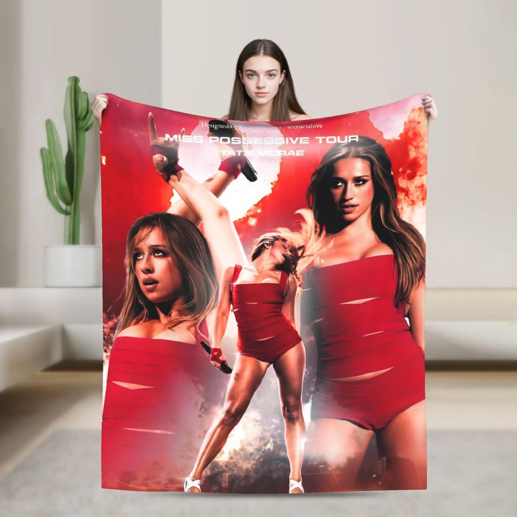 Miss Possessive Tour Tate McRae Super Weiche Decke Plüschdecke Flauschige Wohnzimmer Flanell Bettdecke Sofa Bettbezug