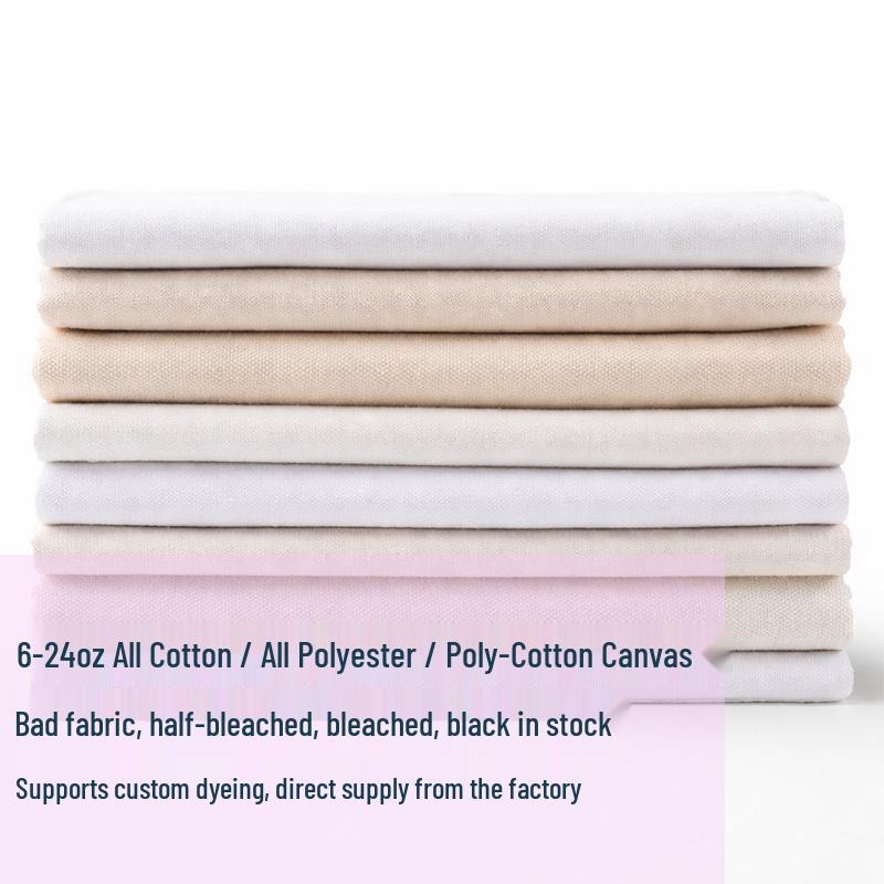 

24 oz Cotton Canvas Fabric, Black or White, Multiple Colors Available, In Stock 12 oz Poly-Cotton