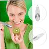 BIUDECO 12-Piece Kiwi Peeler Tool, 430 Stainless Steel Kiwi Cutter Tool with Scoops, Orange and Lemon Peelers, and Fruit Digging Spoons