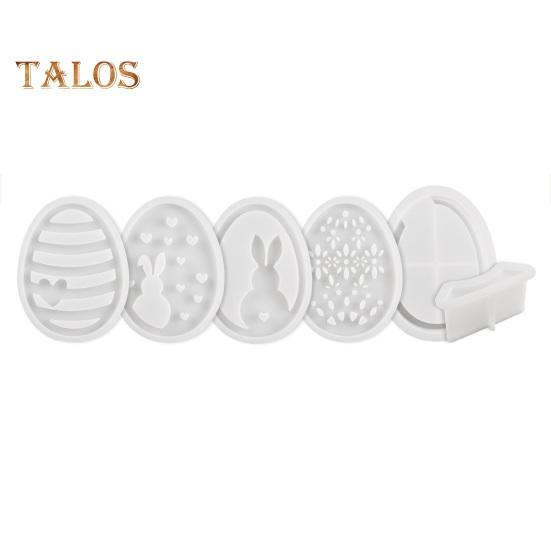 

Набор из 6 пасхальных силиконовых форм для эпоксидной штукатурки, цемента, кролика, яйца, легко снимаемая гибкая смоляная форма для поделок своими руками 1 Set