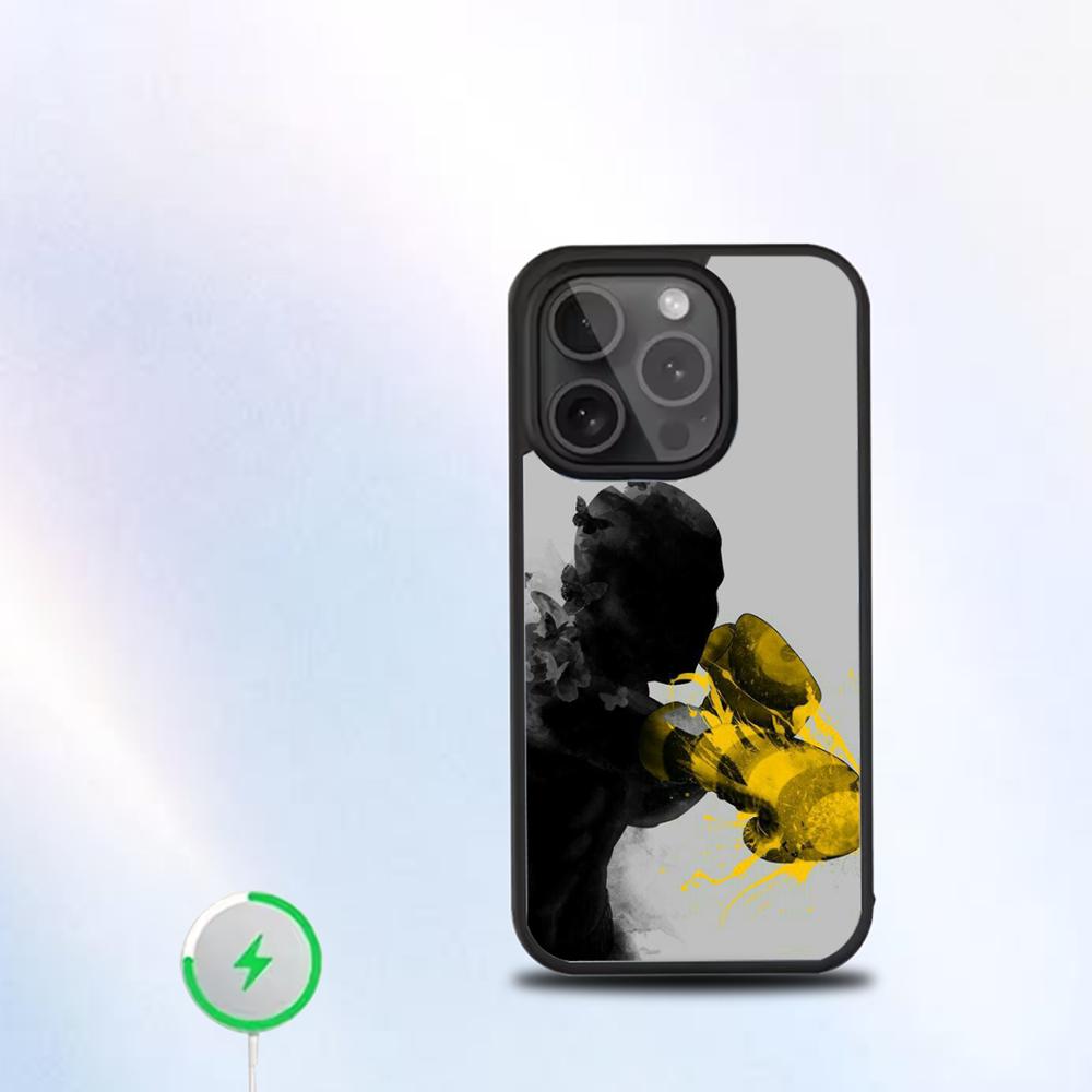 Strong Boxing Gloves Sport Phone Case For IPhone 16 15 14 13 12 11 Pro Mini Max Soft Magnetic Cover