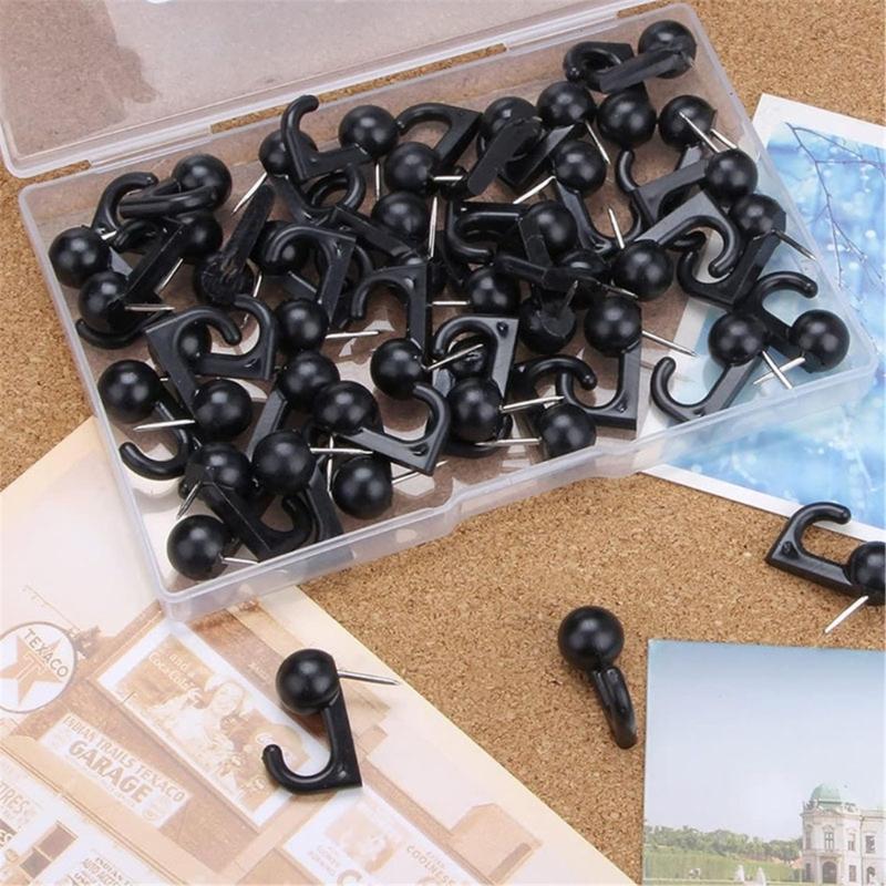 30/50 Pcs Push Pin Picture Hooks Decorative Thumb Tacks Picture Hanging Nails Bulletin Board Hooks for Hanging