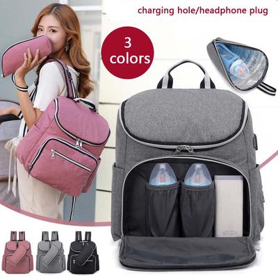 Sac à bandoulière multifonctionnel pour maman à la mode, Sac à dos de grande capacité, Sac pour bébé deux pièces, Sacs à couches