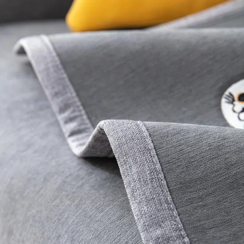 Cats Prints Sofa Cushion Mat  Anti-slip Washable Solid Color Sofa Slipcovers for Living Room All Inclusive Couch Towel Protector