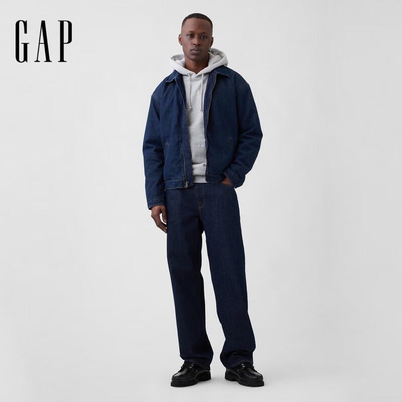 GAP Men's 833682 Washed Loose Straight-Leg Denim Jeans