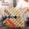 28-Slot Vertical Lipstick & Gloss Display Stand - Transparent Fish-Shaped Holder