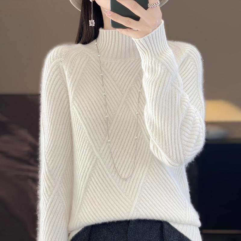 

Женский кашемировый свитер Qinghe кашемир 30% кашемир 70% шерсть осенне-зимний кашемировый пуловер мягкий и теплый XL белый