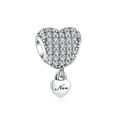 2022 New European Mother 'S Day Mom Ribbon Pink Nan Cute Narwhal 925 Sterling Silver Beads Fit Original Fashion Charms Bracelet