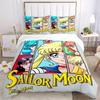 3pcs Sailor Moon Printed Quilt Set - Soft and Comfortable Quilt Cover for Bedroom, Guest Room and Dormitory Decorative Bedding Set 1 Duvet Cover + 2 P