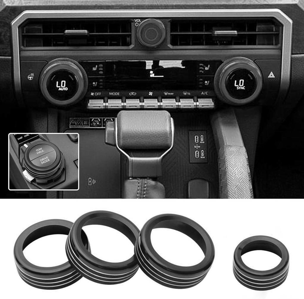 Aluminium-Knopfblenden für 2024-2025 Toyota Tacoma Klima & Audio