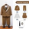Boys' British Gentleman Suit Set - Formal Wear for Piano, Host Speech, or First Birthday