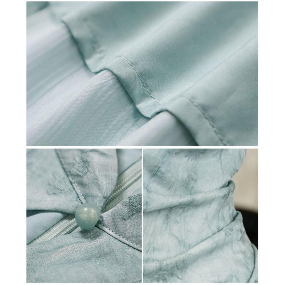 New Chinese Cheongsam Summer New Style Fashionable Irregular Fake Two-piece Slim Dress