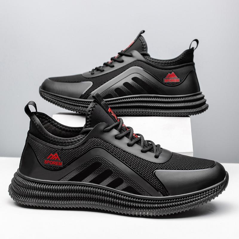 Men's shoes comfortable straps casual shoes trendy round head lightweight breathable men's sports shoes