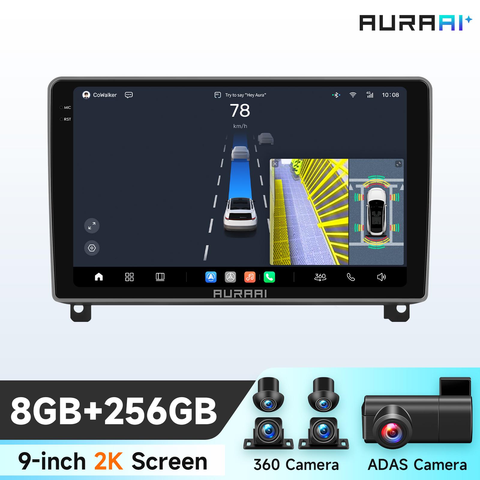 

Hizpo 2K Screen Wireless Apple Carplay Android Auto for Peugeut 407 1 2004 - 2011 Car Infotainment Multimedia Player GPS Stereo S8 8Core 8G 256G 9inch ADASC2,360C3