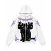 Street Hip Hop Flamme 3D-Druck Reißverschluss Hoodie Lockerer Schnitt Jugend Freizeit Winter Sweatshirt