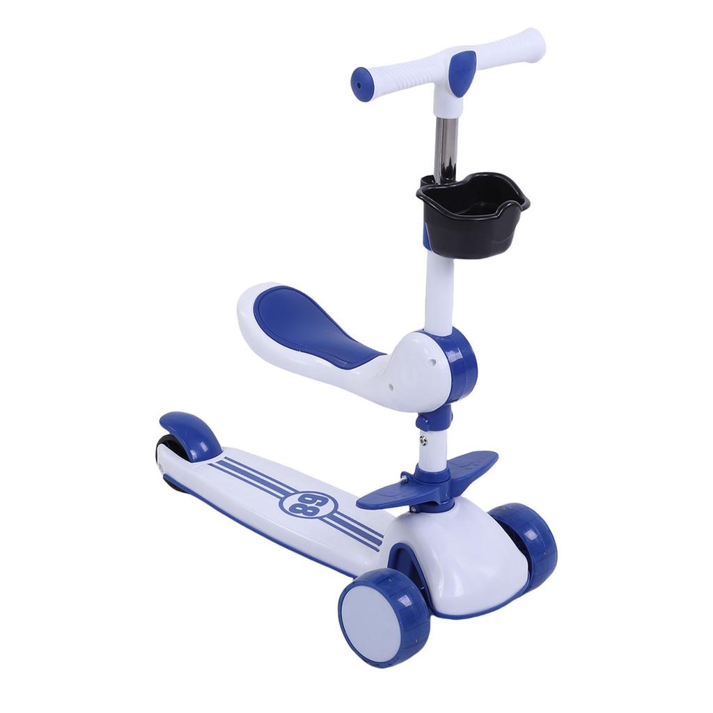 3 Wheel LED Light Up Scooter with 3 Wheels   Handlebar and Removable Seat Folding Scooter for Outdoor Activities