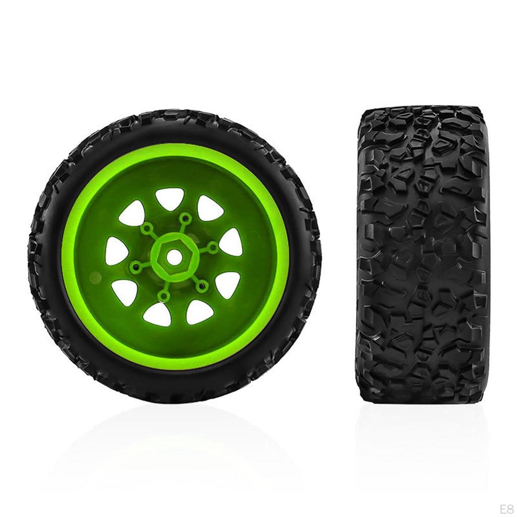 4 Pieces 1/10 RC Truck Wheels and Tires Accessories Spare Parts High Performance Durability Car