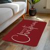 Christmas Themed Diatomite Bath Mat Non-Slip Absorbent Floor Mat for Home Entryway Bathroom Festive Decor