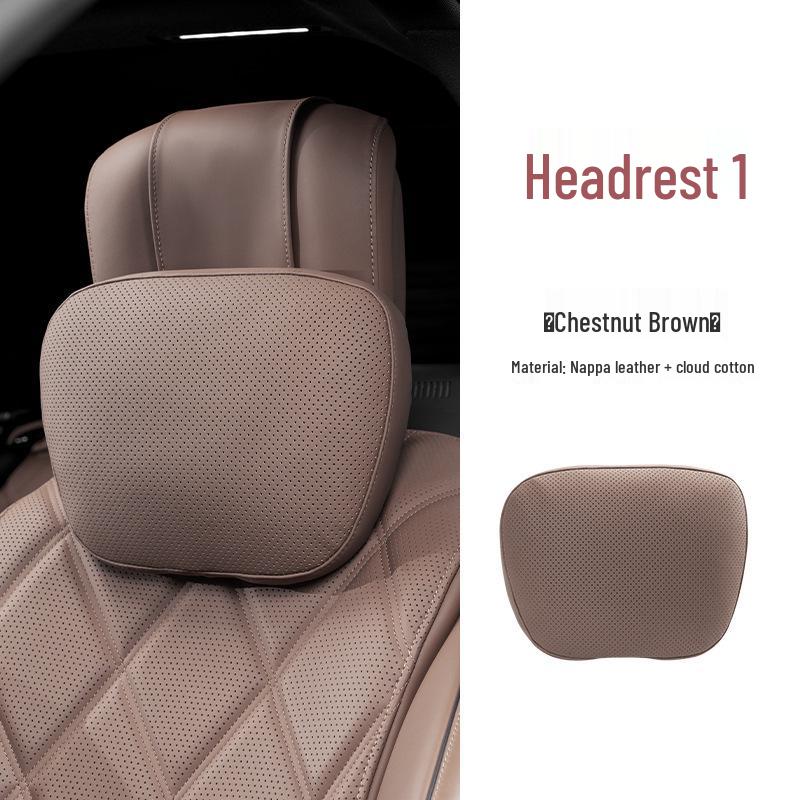 Premium Maybach S-Class Headrest & Breathable Lumbar Support Cushion