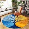 1pc tree of life Round Chair mat Area Rug - Non-Slip, Floor Mat for Office, Bedroom, and Indoor Decor -1002254