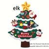 DIY Felt Christmas Tree Wall Hanging Artificial Xmas Tree with Santa Claus Snowflakes Ornament New Year Party Supplies Gift