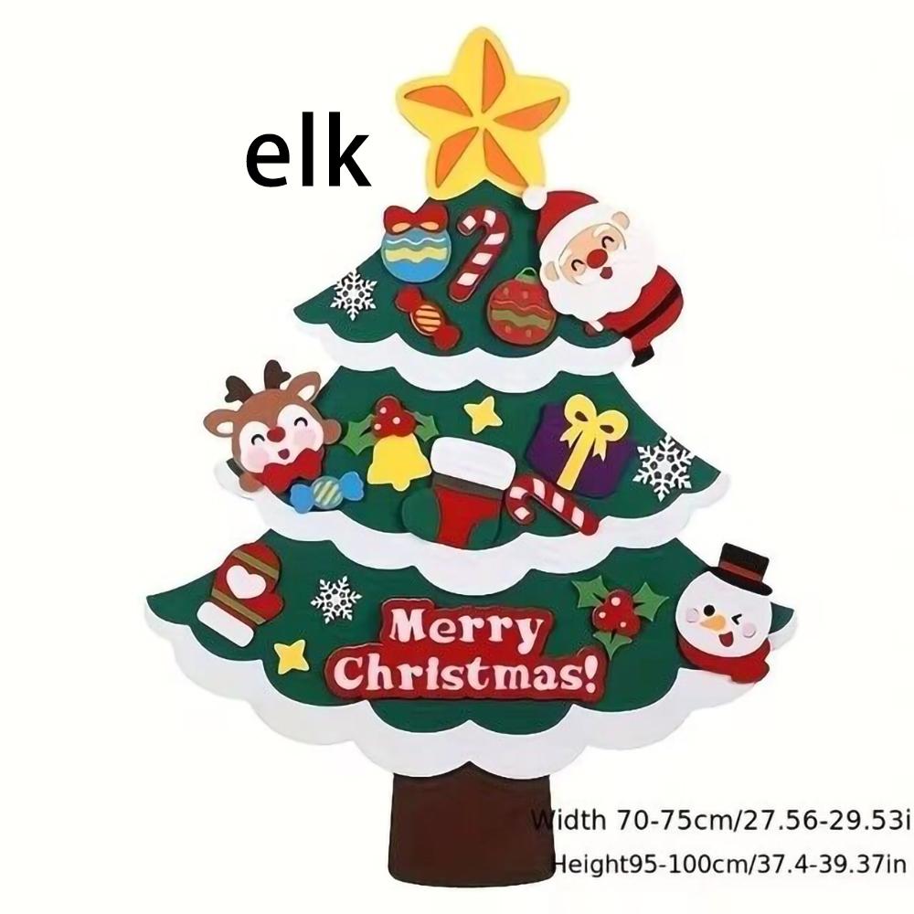 DIY Filt Juletre Julepynt til Hjemmet Navidad 2025 Nyttår Julepynt Julenissen Jul Barnas Gaver
