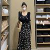 Lazy Wind Temperament Fashionable Loose Casual Butterfly Print Suspender Dress Cardigan Set Floral Two-piece Set Summer
