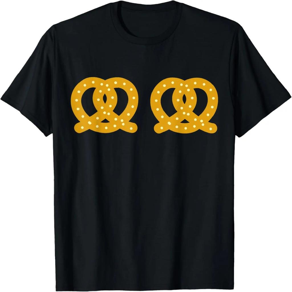 Oktoberfest Costume Funny Pretzel Boobs German Halloween T-Shirt