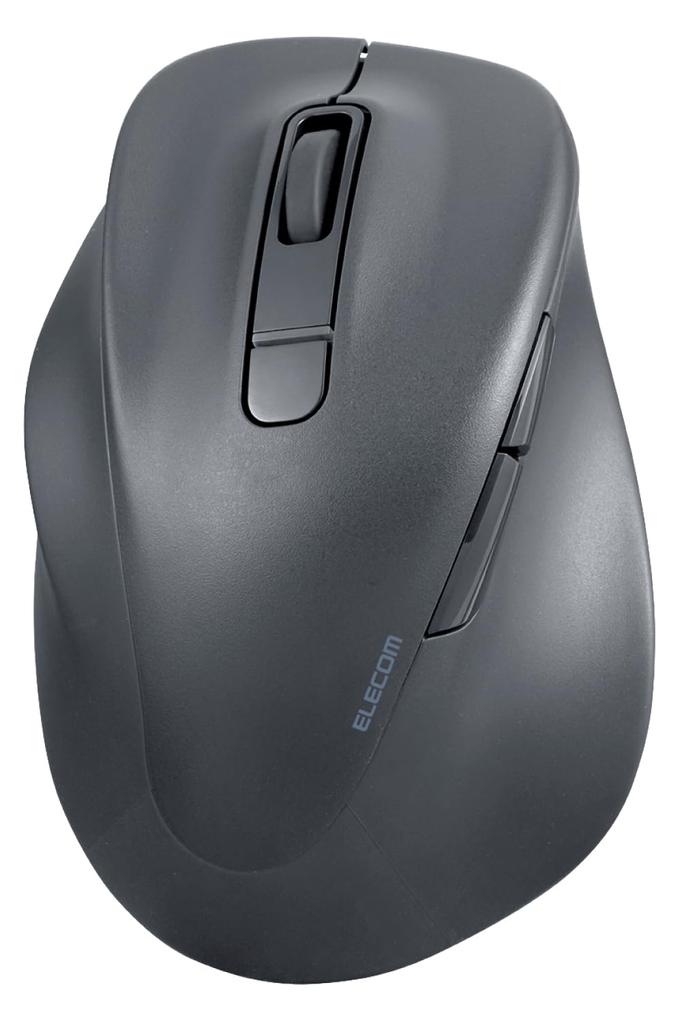 ELECOM Mouse Wireless Mouse Quiet Bluetooth 2023 Model Left Hand XL Size 5 Buttons Evaluation Certified Antibacterial Black EX-G Multi-pairing