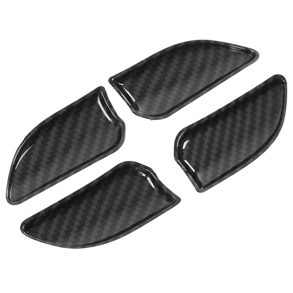 4pcs Carbon Fiber Style Inner Door Handle Bowl Cover Interior Door Bowl Trim Replacement for 3 Series E46 1998‑2004